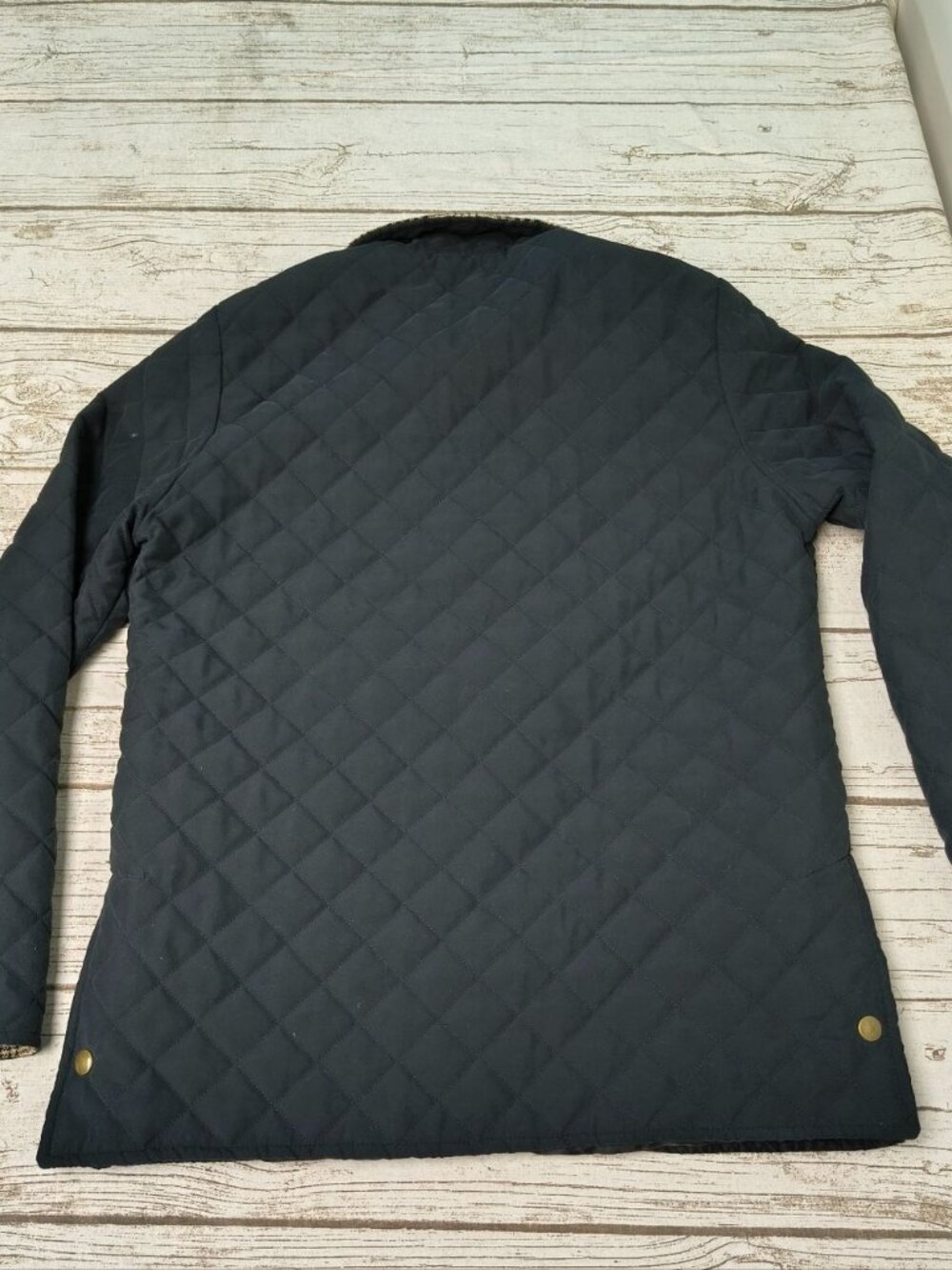 Vintage Sia Baker By Amberhill Black Quilted Equestrian Jacket Size Small - Picture 8 of 8